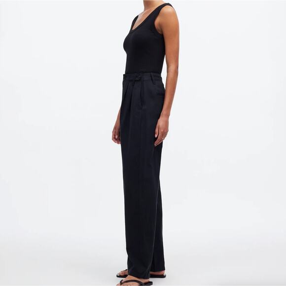 Madewell The Harlow Wide-Leg Pant | Sz 4 | Black - Picture 3 of 8